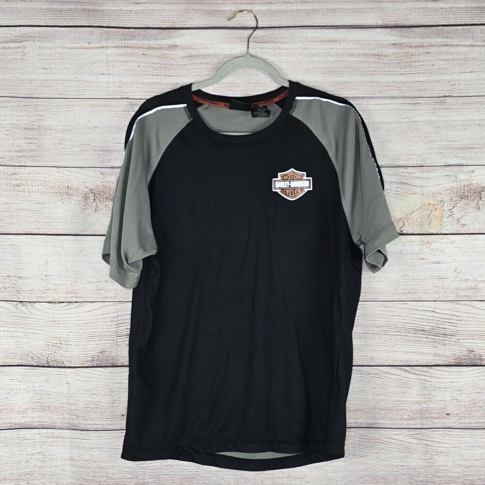 Vintage Harley Davidson Men's Performance Reflective Short Sleeve T-Shirt Large